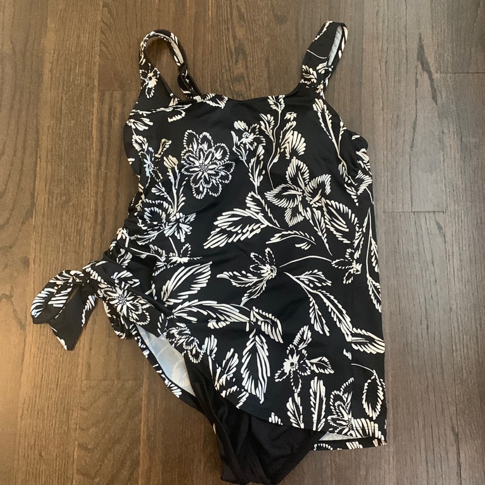 Black and white swimsuit dress